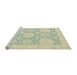 Sideview of Machine Washable Abstract Khaki Gold Rug, wshabs2396