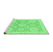 Sideview of Machine Washable Oriental Emerald Green Traditional Area Rugs, wshabs2396emgrn