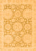 Machine Washable Oriental Orange Traditional Area Rugs, wshabs2396org