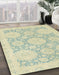 Machine Washable Abstract Khaki Gold Rug in a Family Room, wshabs2396