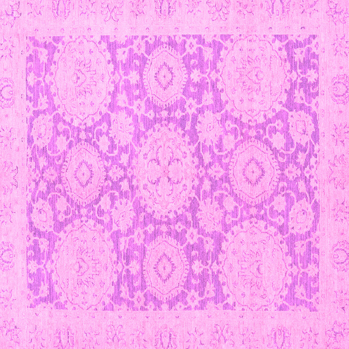 Square Oriental Pink Traditional Rug, abs2396pnk