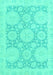 Machine Washable Oriental Turquoise Traditional Area Rugs, wshabs2396turq