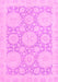 Machine Washable Oriental Pink Traditional Rug, wshabs2396pnk