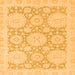 Square Oriental Orange Traditional Rug, abs2396org