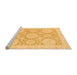 Sideview of Machine Washable Oriental Orange Traditional Area Rugs, wshabs2396org