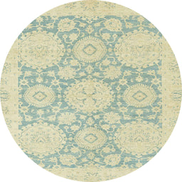 Round Machine Washable Abstract Khaki Gold Rug, wshabs2396