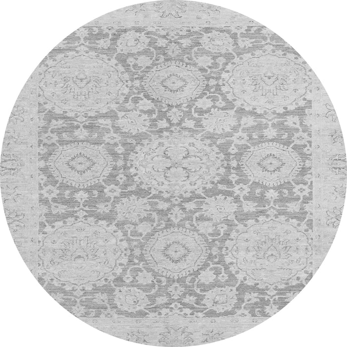 Round Oriental Gray Traditional Rug, abs2396gry