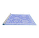 Sideview of Machine Washable Oriental Blue Traditional Rug, wshabs2396blu