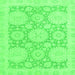 Square Oriental Green Traditional Rug, abs2396grn