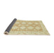 Sideview of Abstract Khaki Gold Modern Rug, abs2397