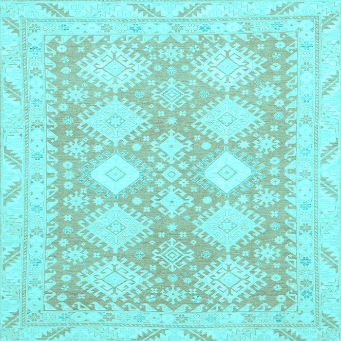 Square Machine Washable Abstract Light Blue Modern Rug, wshabs2397lblu