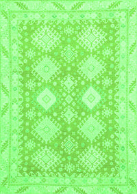 Abstract Green Modern Rug, abs2397grn