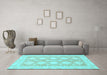 Machine Washable Abstract Light Blue Modern Rug in a Living Room, wshabs2397lblu