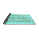 Sideview of Abstract Light Blue Modern Rug, abs2397lblu