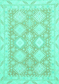 Abstract Turquoise Modern Rug, abs2397turq