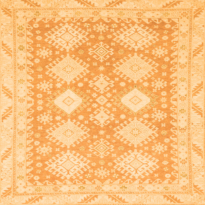 Square Abstract Orange Modern Rug, abs2397org