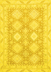 Abstract Yellow Modern Rug, abs2397yw