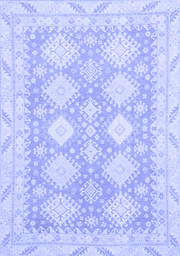 Abstract Blue Modern Rug, abs2397blu