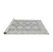 Sideview of Machine Washable Abstract Gray Modern Rug, wshabs2397gry