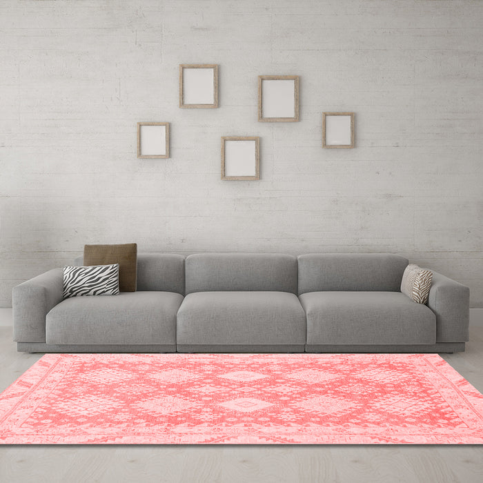 Modern Red Washable Rugs