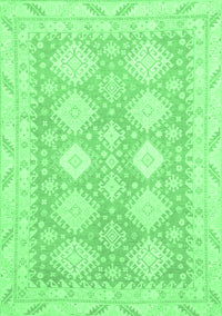 Abstract Emerald Green Modern Rug, abs2397emgrn