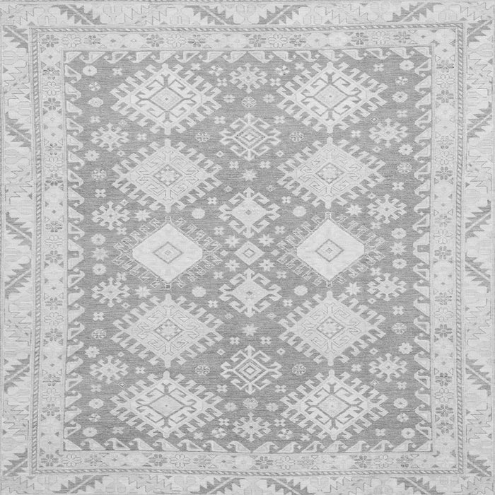 Square Abstract Gray Modern Rug, abs2397gry