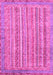 Machine Washable Abstract Pink Modern Rug, wshabs2398pnk