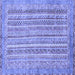 Square Abstract Blue Modern Rug, abs2398blu