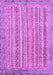 Machine Washable Abstract Purple Modern Area Rugs, wshabs2398pur