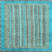 Square Abstract Light Blue Modern Rug, abs2398lblu