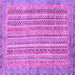 Square Machine Washable Abstract Purple Modern Area Rugs, wshabs2398pur