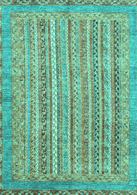 Abstract Turquoise Modern Rug, abs2398turq