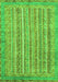 Machine Washable Abstract Green Modern Area Rugs, wshabs2398grn