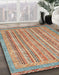 Machine Washable Abstract Red Rug in a Family Room, wshabs2398