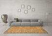 Machine Washable Abstract Brown Modern Rug in a Living Room,, wshabs2398brn