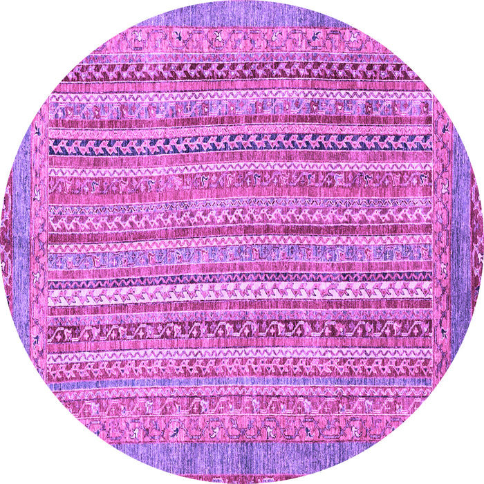 Round Abstract Purple Modern Rug, abs2398pur