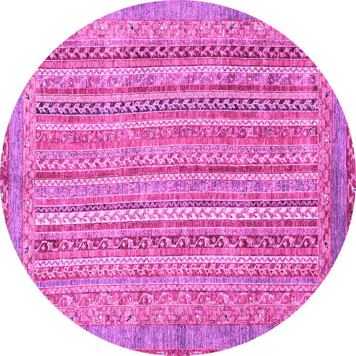 Round Abstract Pink Modern Rug, abs2398pnk
