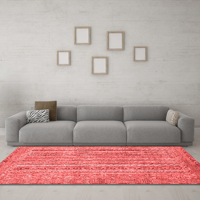 Modern Red Washable Rugs
