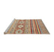 Sideview of Machine Washable Abstract Chocolate Brown Rug, wshabs2399