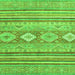 Square Machine Washable Abstract Green Modern Area Rugs, wshabs2399grn