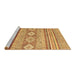 Sideview of Machine Washable Abstract Brown Modern Rug, wshabs2399brn