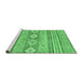 Sideview of Machine Washable Abstract Emerald Green Modern Area Rugs, wshabs2399emgrn