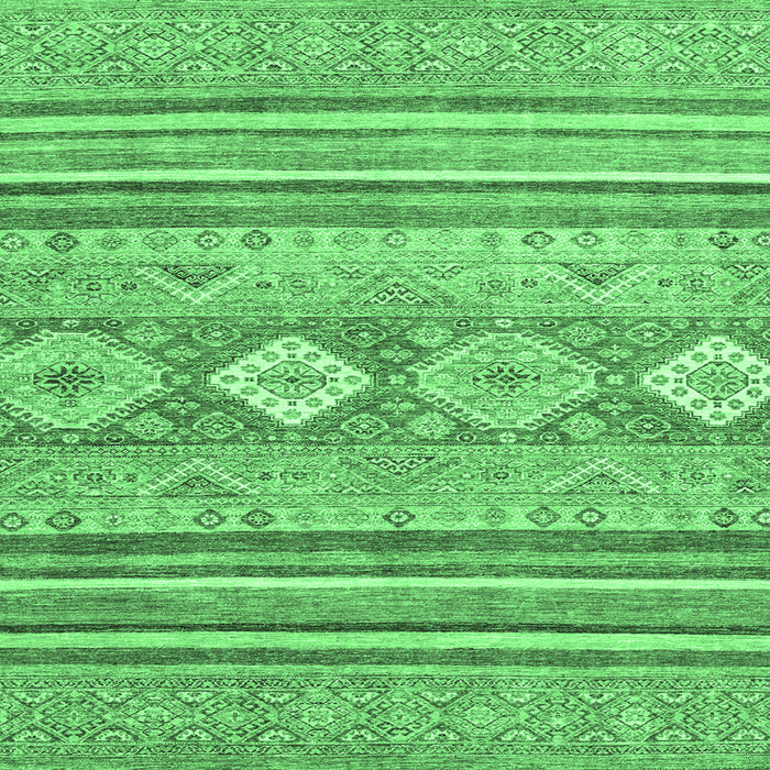 Square Abstract Emerald Green Modern Rug, abs2399emgrn