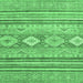 Square Abstract Emerald Green Modern Rug, abs2399emgrn