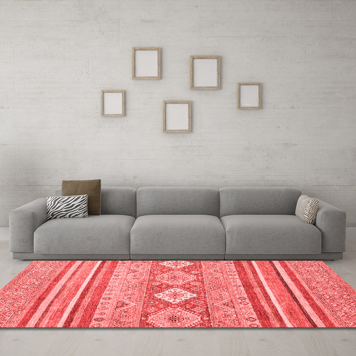 Modern Red Washable Rugs