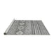 Sideview of Machine Washable Abstract Gray Modern Rug, wshabs2399gry