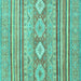 Square Abstract Turquoise Modern Rug, abs2399turq