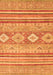 Machine Washable Abstract Orange Modern Area Rugs, wshabs2399org