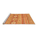 Sideview of Machine Washable Abstract Orange Modern Area Rugs, wshabs2399org