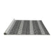 Sideview of Machine Washable Abstract Gray Modern Rug, wshabs239gry